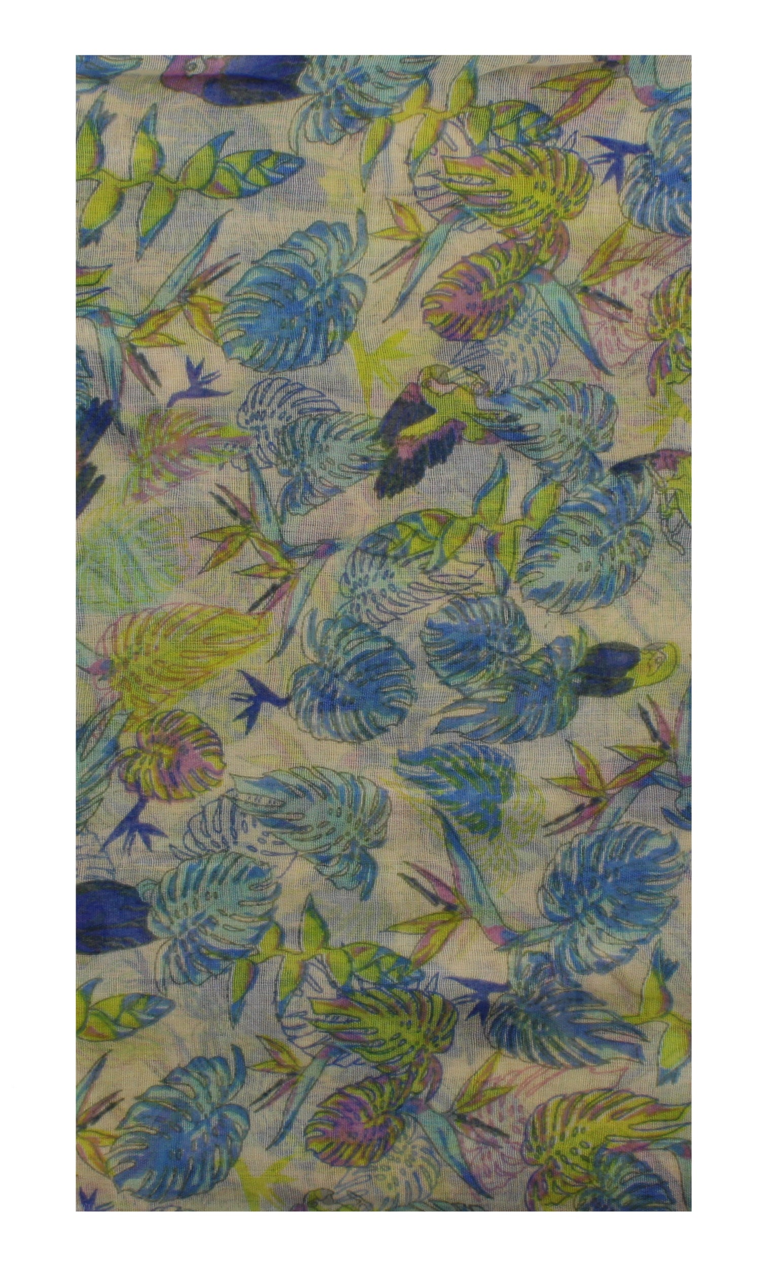 Tropical Print & Parrots Printed Scarves