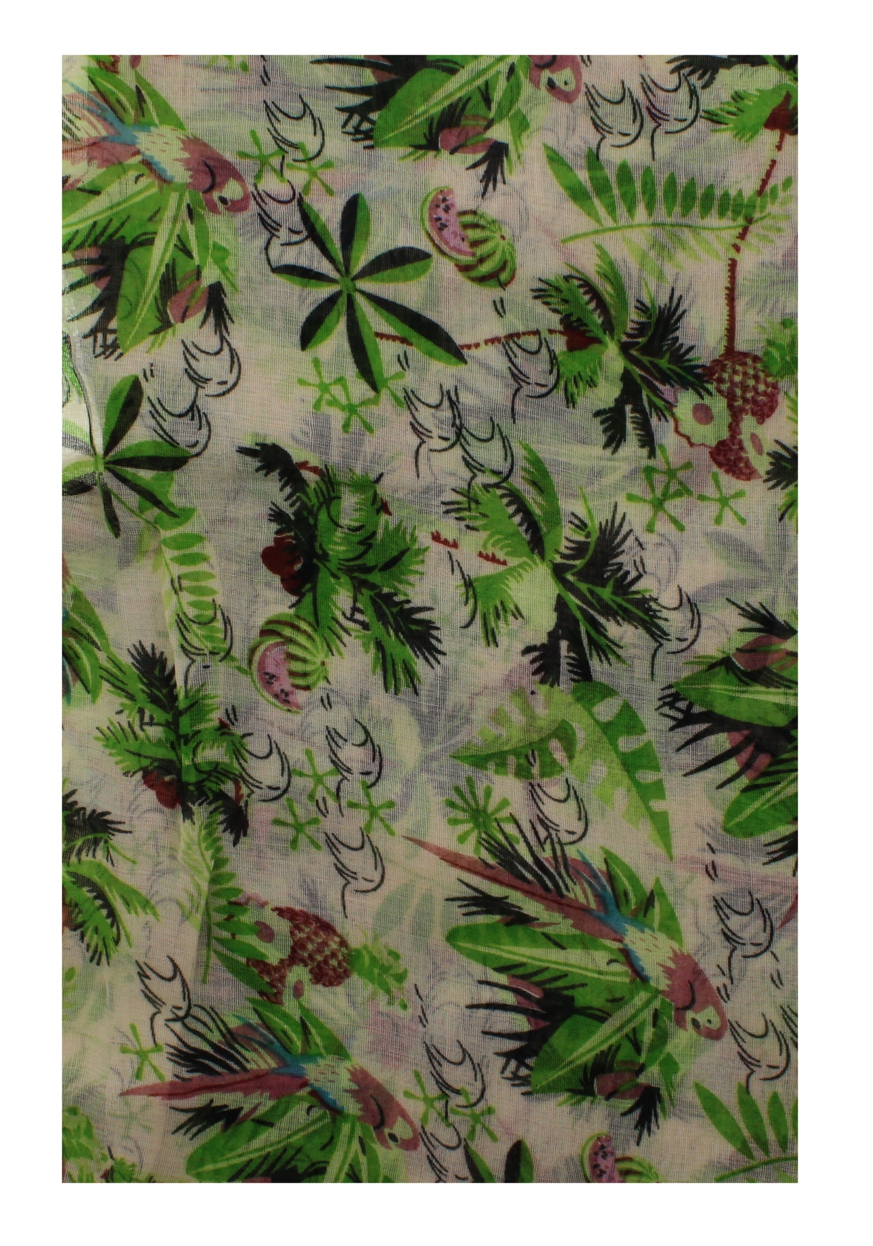 Tropical Print & Parrots Printed Scarves