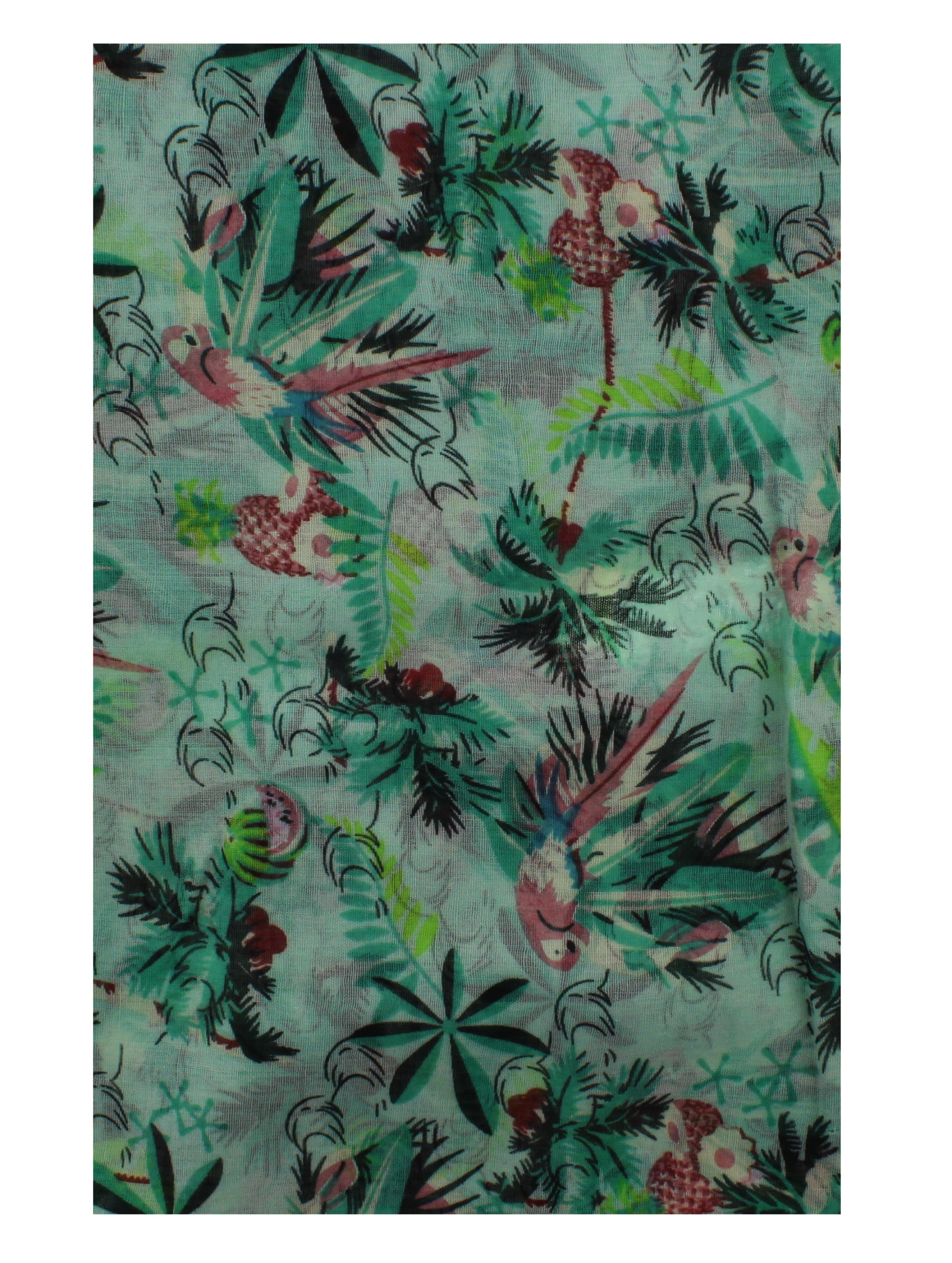 Tropical Print & Parrots Printed Scarves
