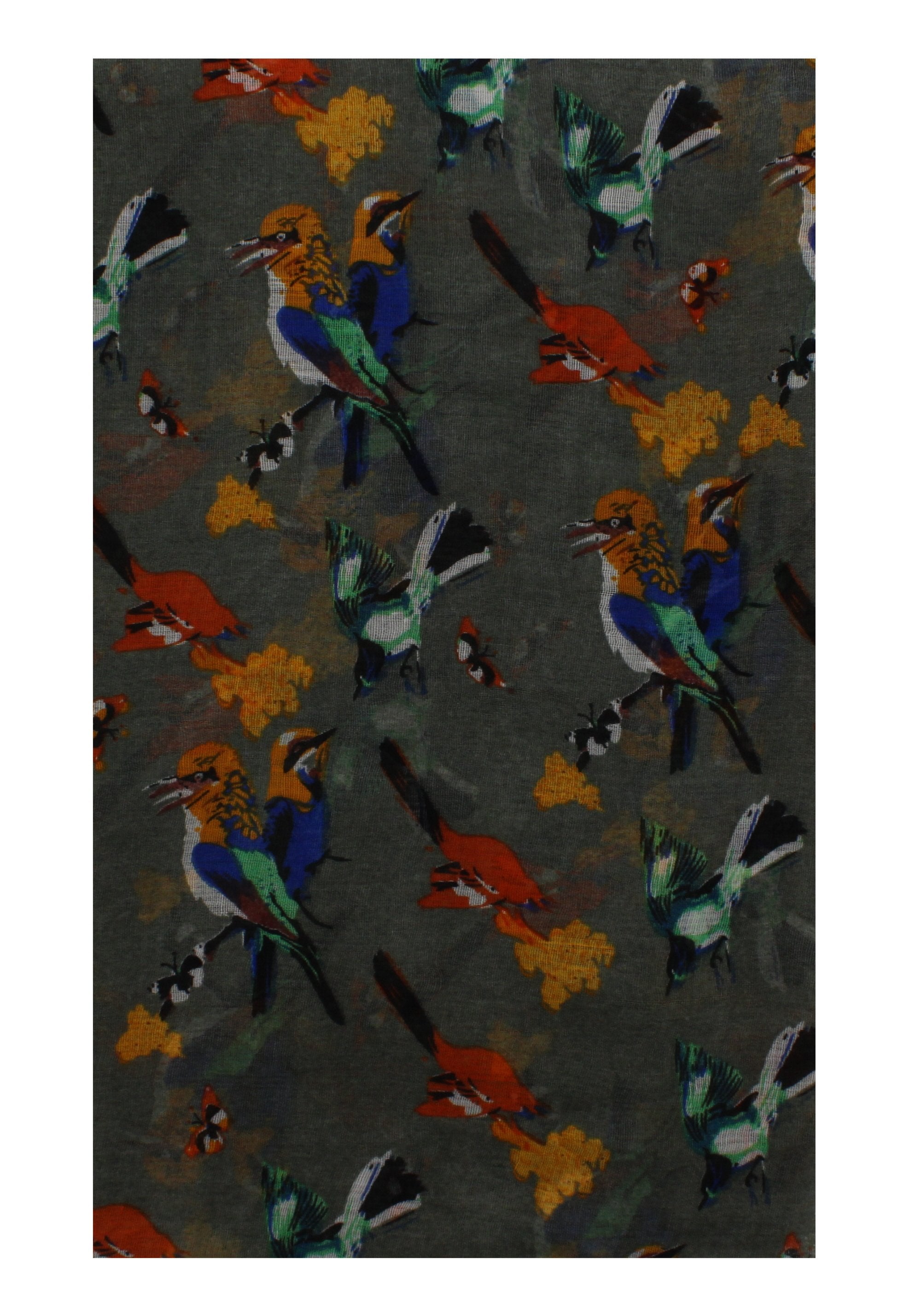 Multicolour Bird Printed Scarves