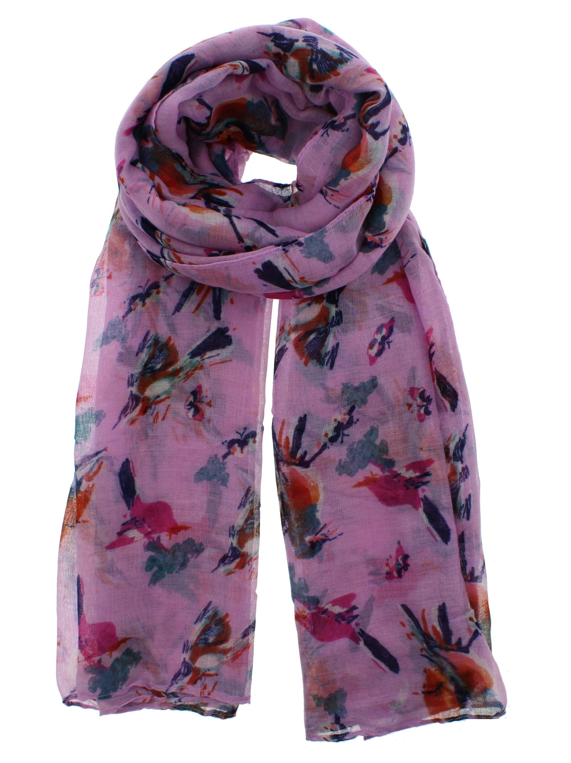 Multicolour Bird Printed Scarves