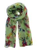 Multicolour Bird Printed Scarves