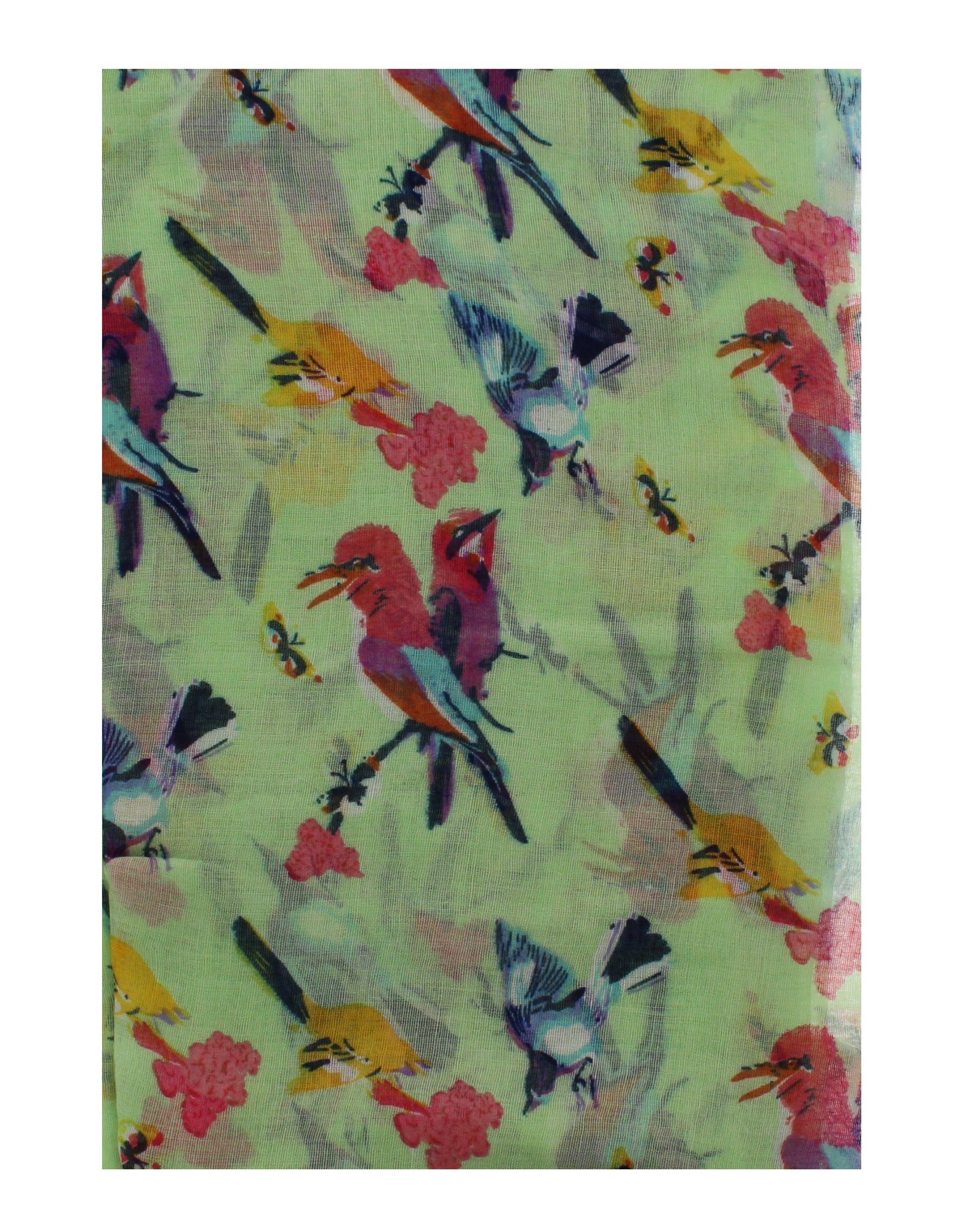 Multicolour Bird Printed Scarves