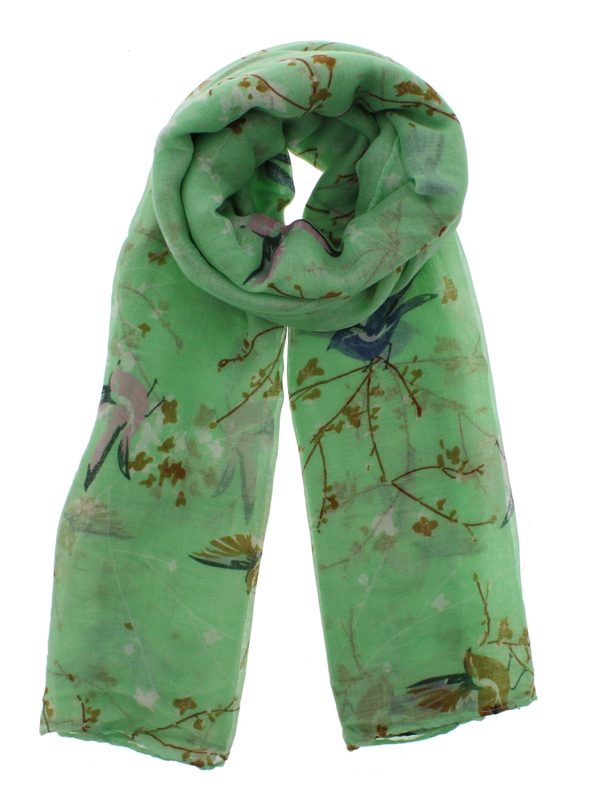 Robin & Branches Coloured Printed Scarves