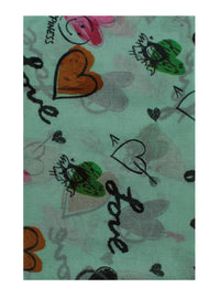 Love, Happiness, Peace & Heart Printed Scarves