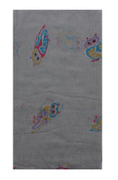 Multicolour Owl on Coloured Printed Scarves