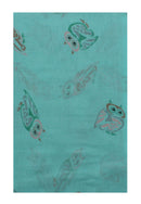 Multicolour Owl on Coloured Printed Scarves