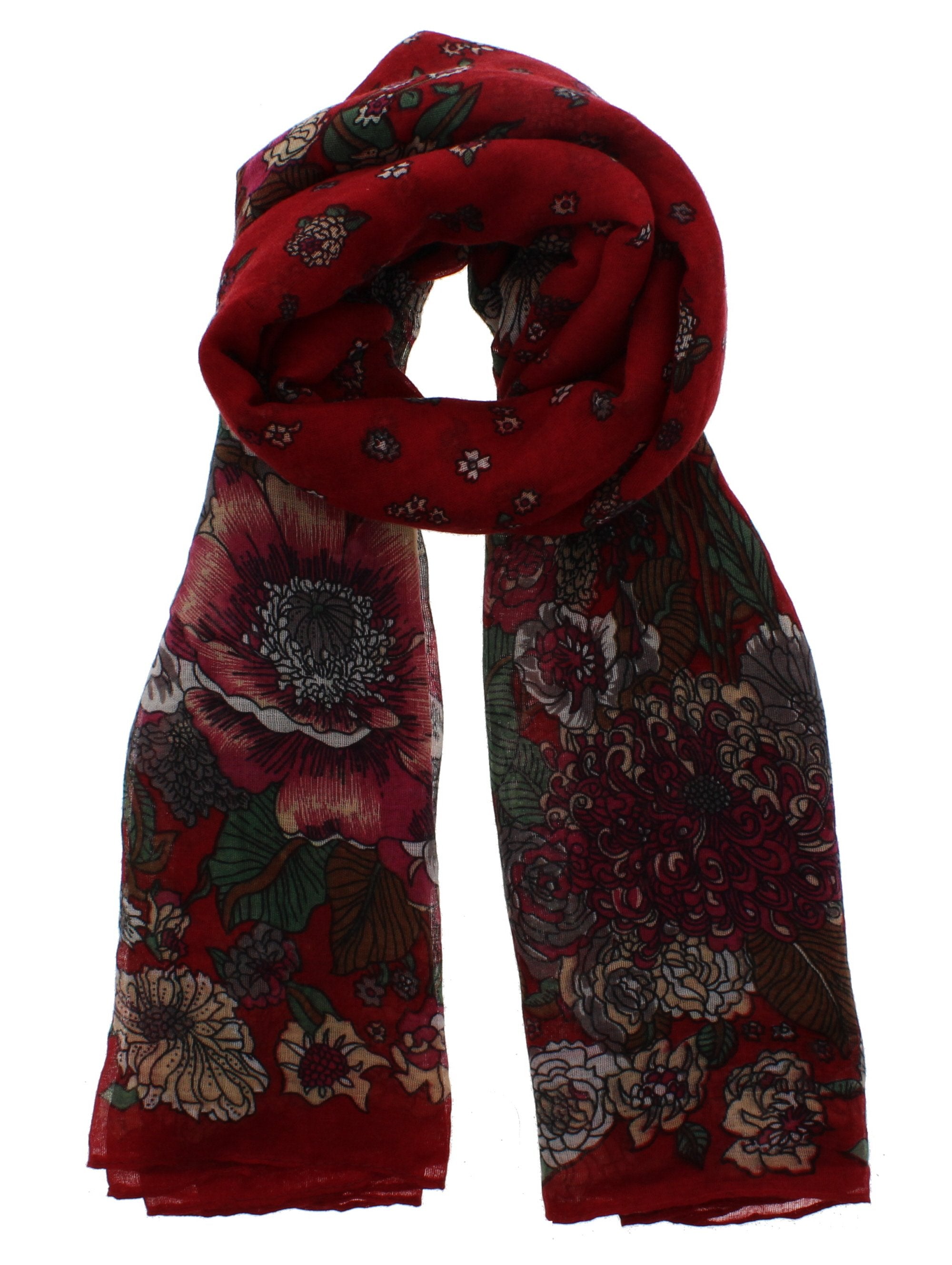 Large & Small Flower Print Scarves