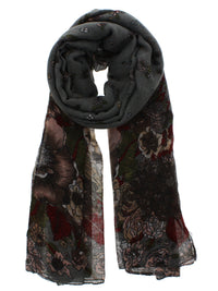 Large & Small Flower Print Scarves