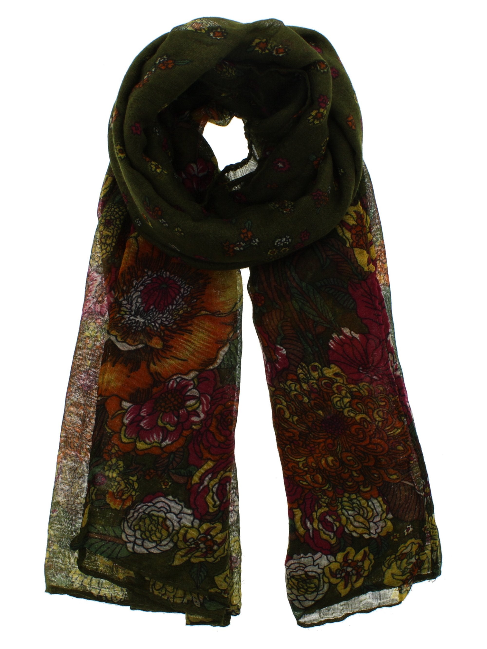 Large & Small Flower Print Scarves