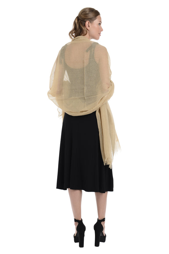 Shimmering Glitter with Frayed Scarf