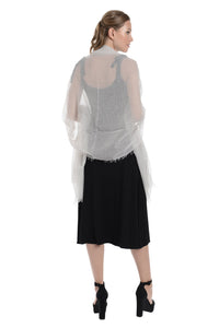 Shimmering Glitter with Frayed Scarf