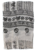 Om Sign Printed Scarves with Tassels