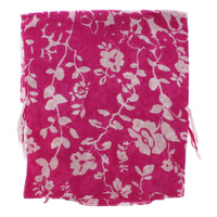 Floral Square Printed Scarves with Tassels