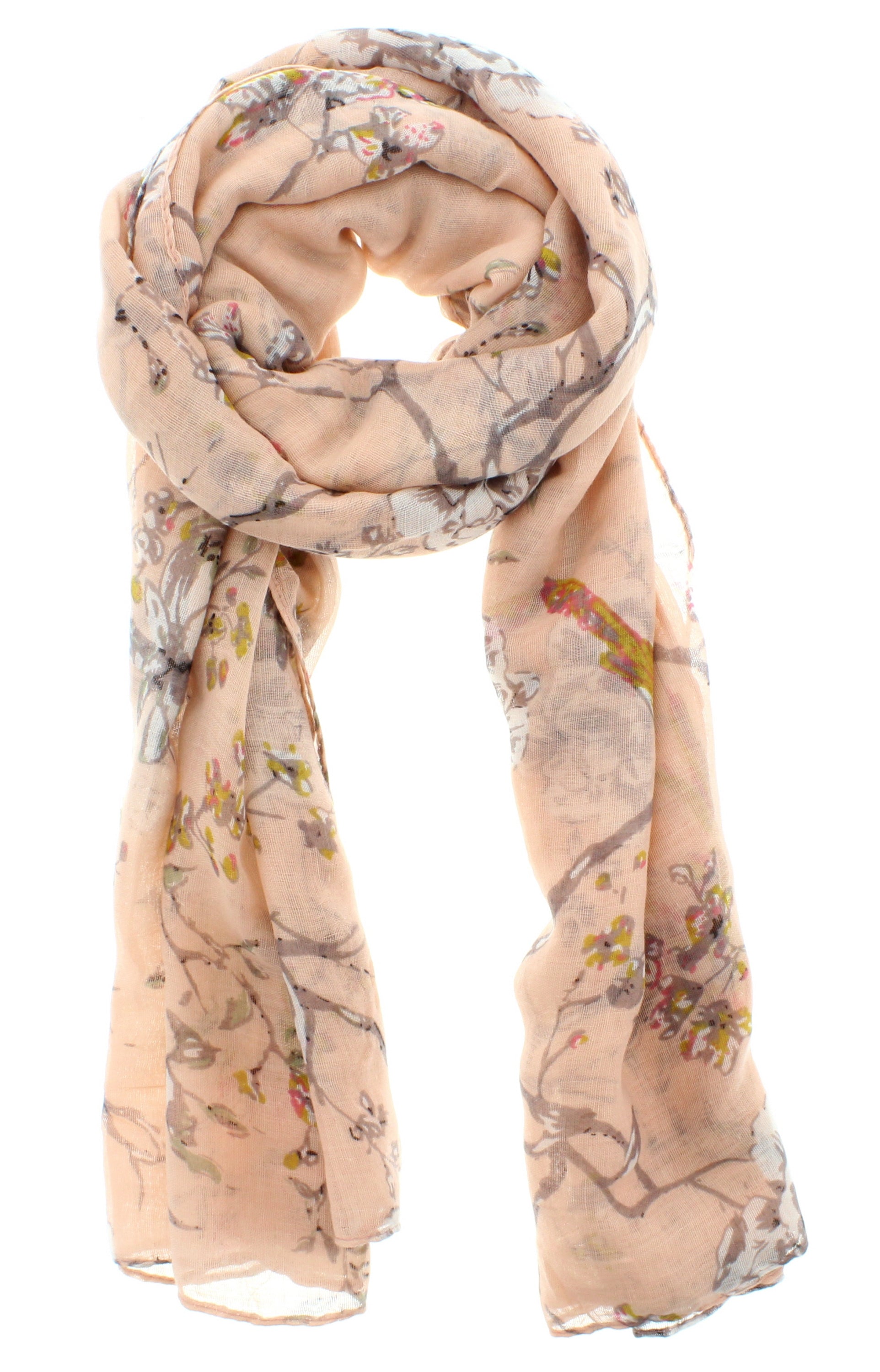 Robins, Trees & Flowers Printed Scarves