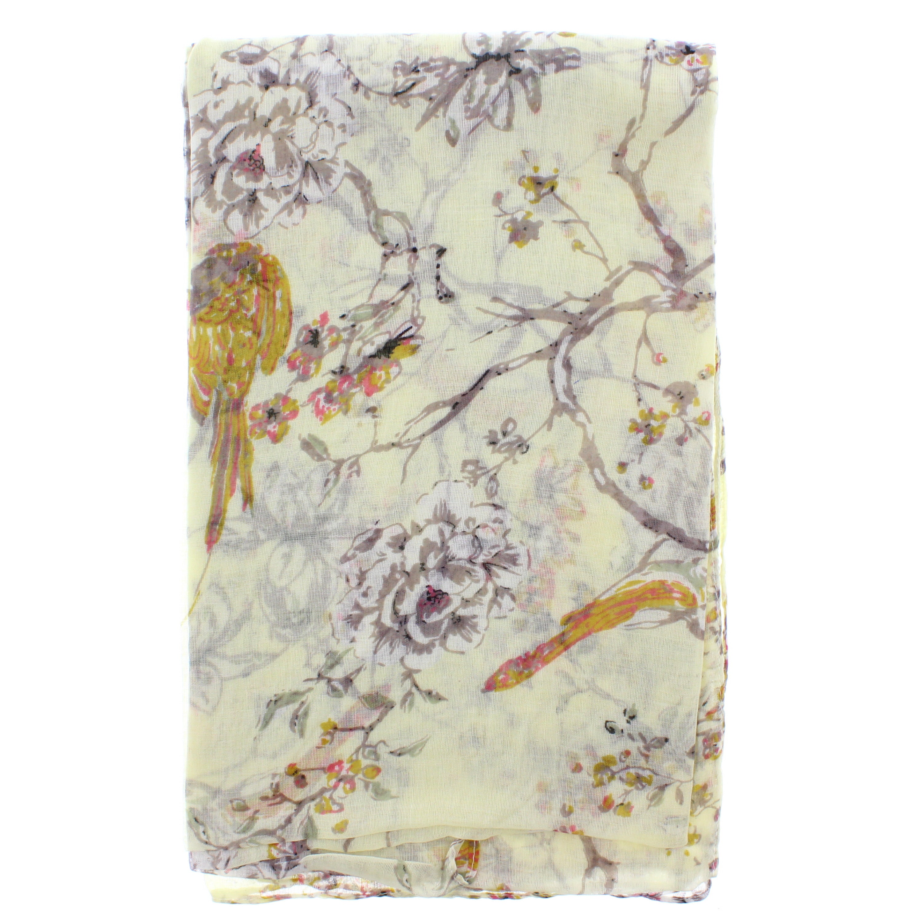 Robins, Trees & Flowers Printed Scarves