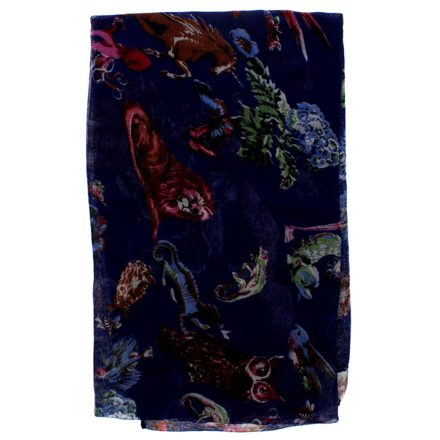 Assorted Animals, Birds & Sealife Print Scarf