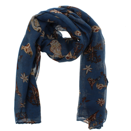 Robin & Flower Printed Scarves