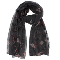 Robin & Flower Printed Scarves