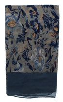Floral Printed Scarf with Border