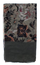 Floral Printed Scarf with Border