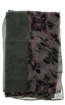 Floral Printed Scarf with Border