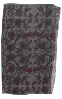 Patterned & Floral Printed Scarves with Border