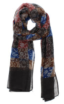 Checkered Floral Printed Scarves