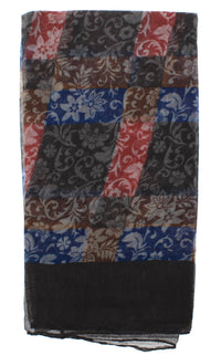 Checkered Floral Printed Scarves