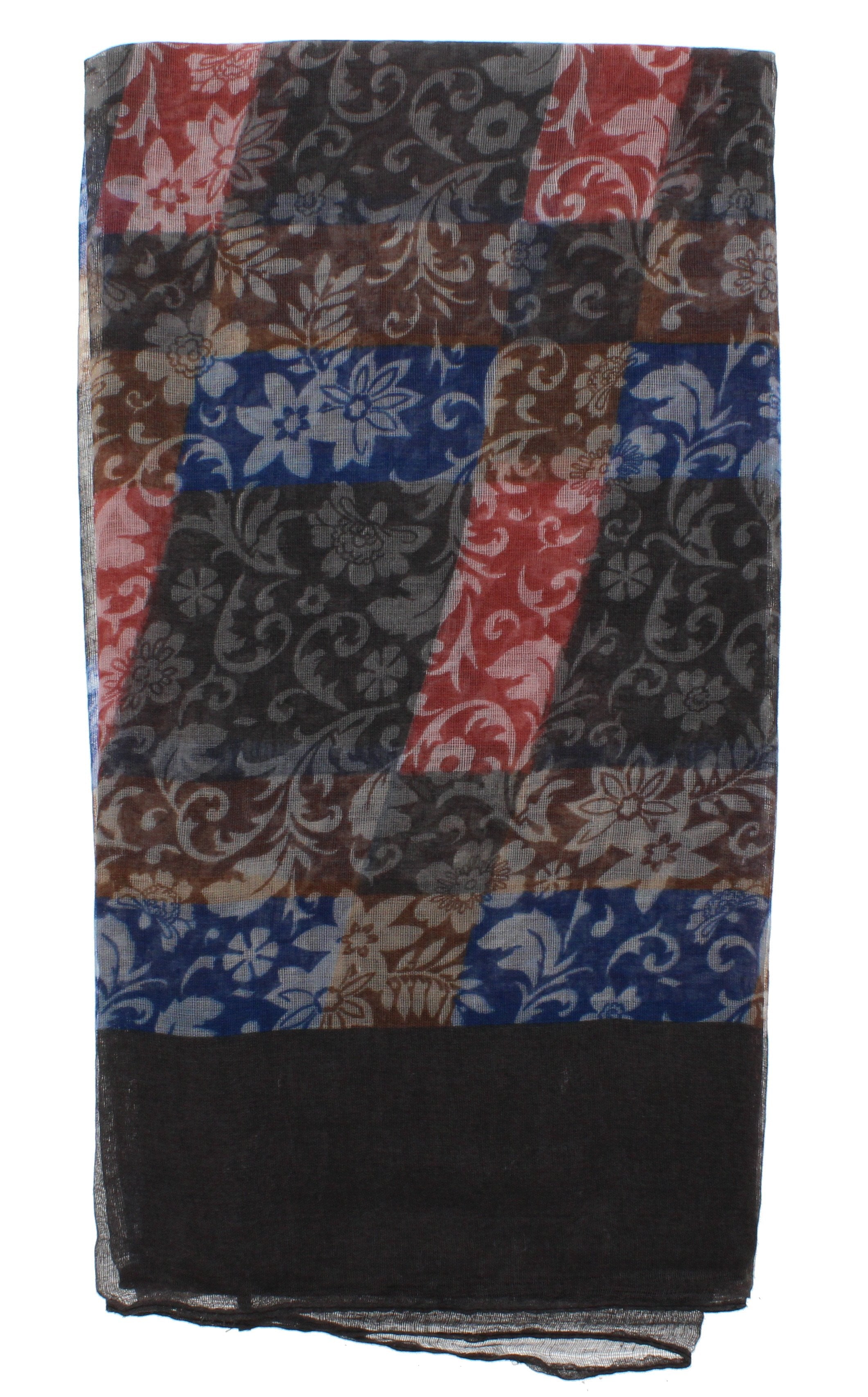 Checkered Floral Printed Scarves