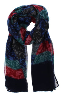 Checkered Floral Printed Scarves