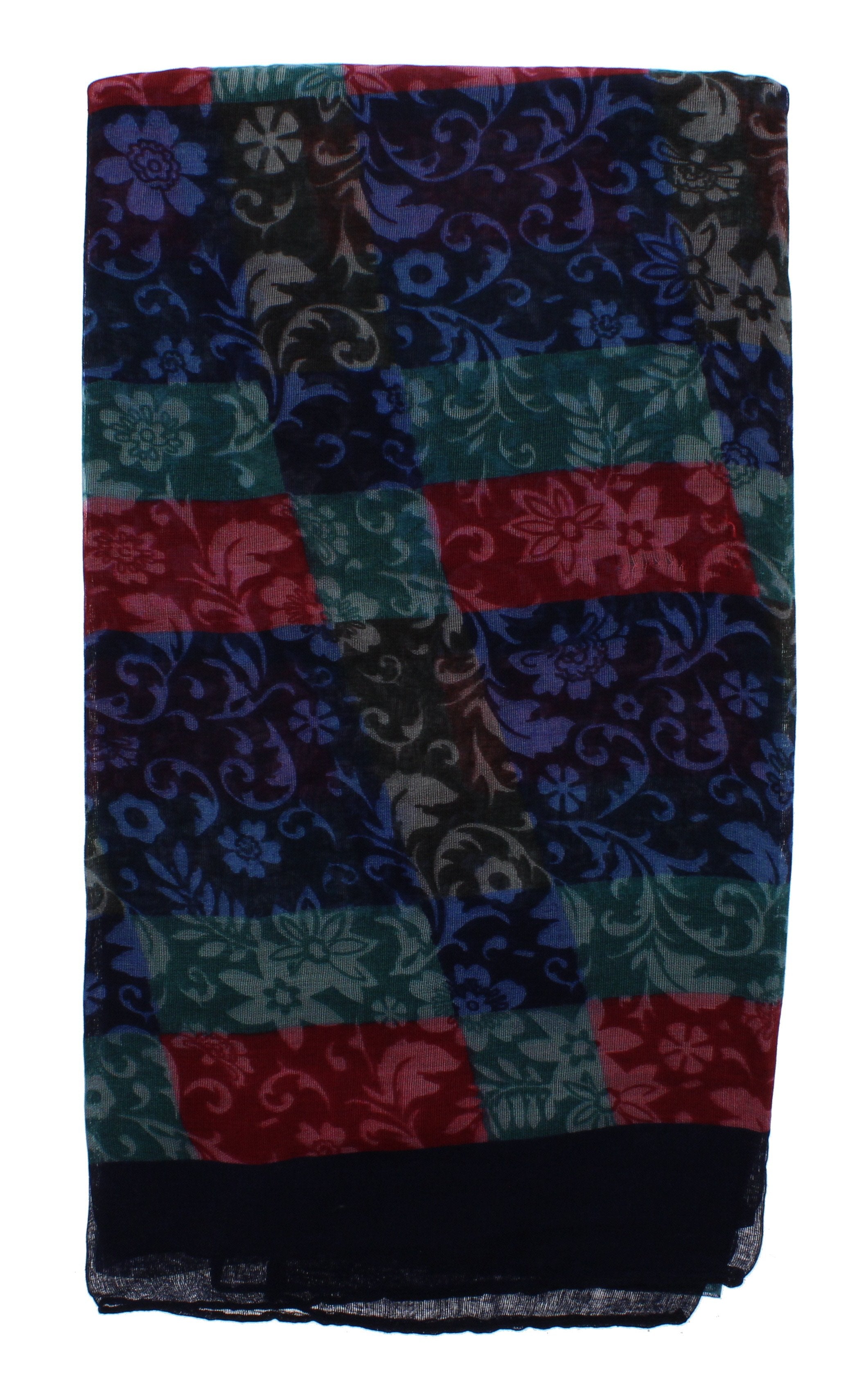 Checkered Floral Printed Scarves