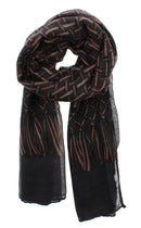 Weaved/ Interlaced Design Printed Scarves
