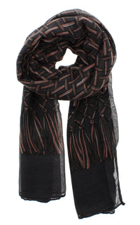 Weaved/ Interlaced Design Printed Scarves