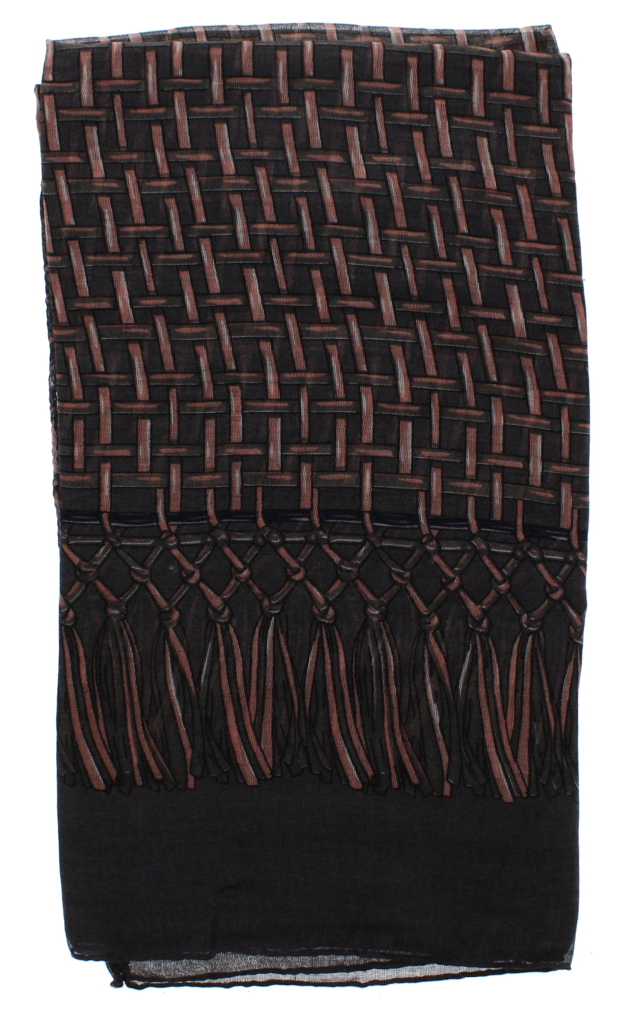 Weaved/ Interlaced Design Printed Scarves