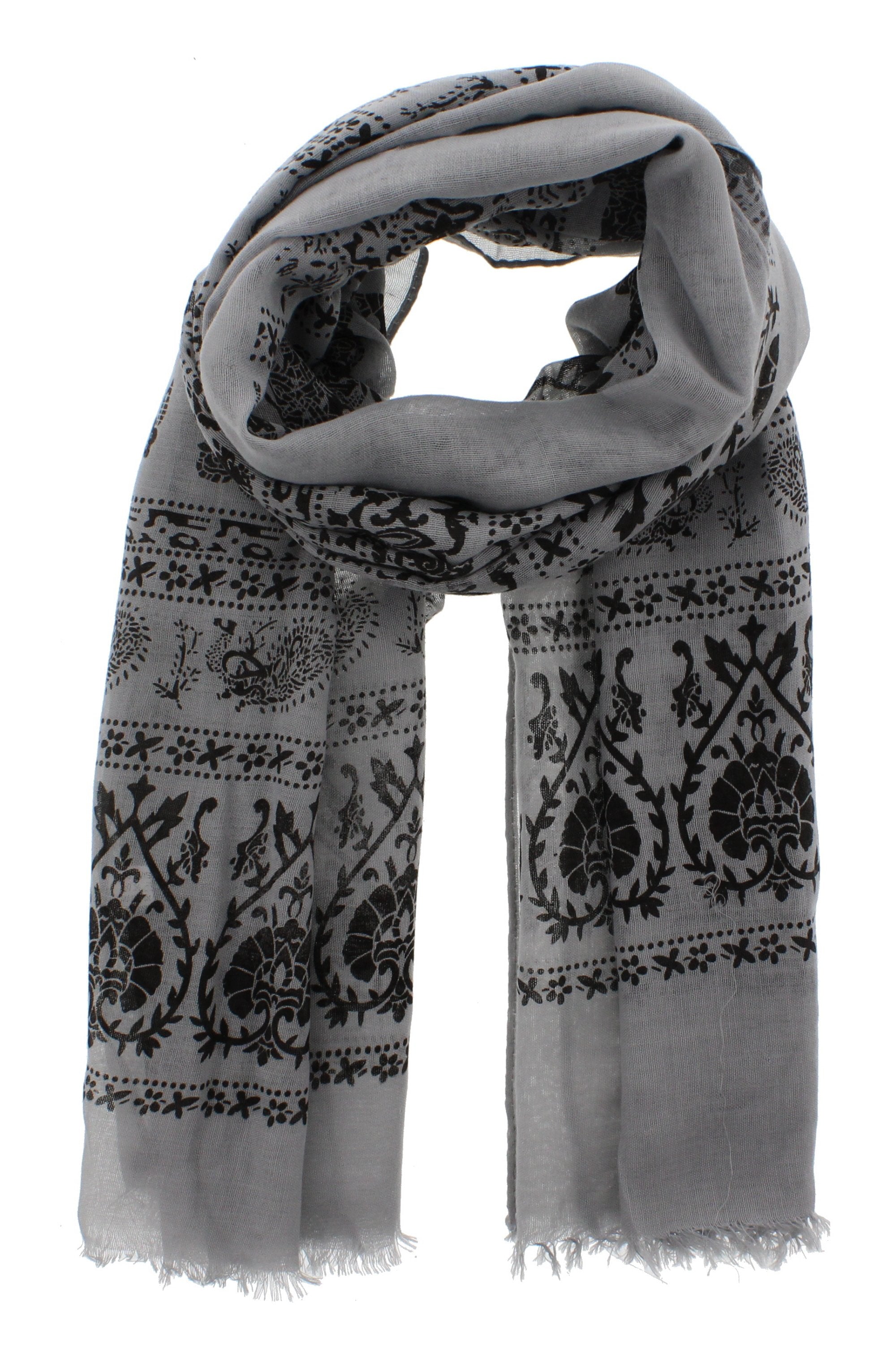Elephant & Paisley Printed Scarves