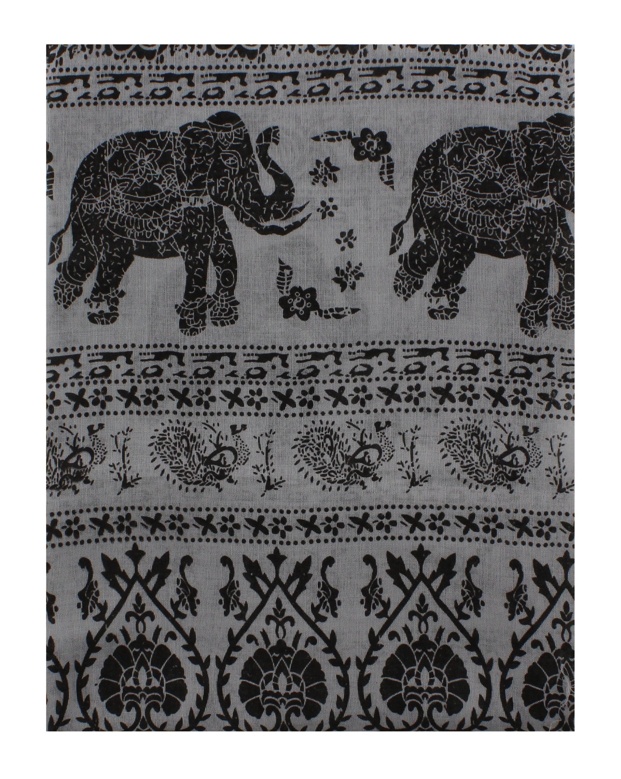 Elephant & Paisley Printed Scarves