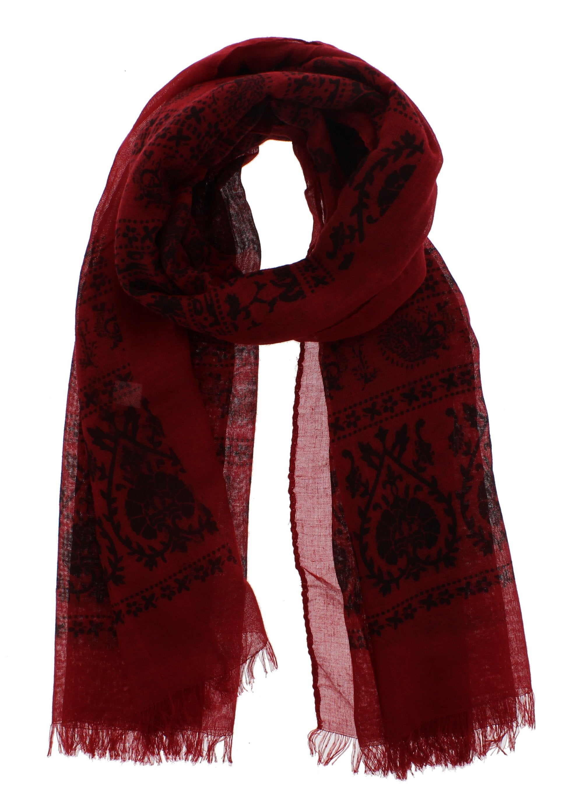 Elephant & Paisley Printed Scarves
