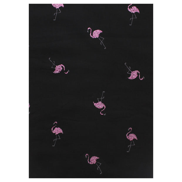 Scarf with Glitter Flamingoes