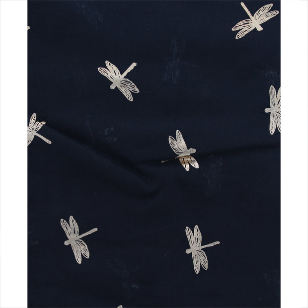 Scarf with Small Gold Foil Dragonfly Print