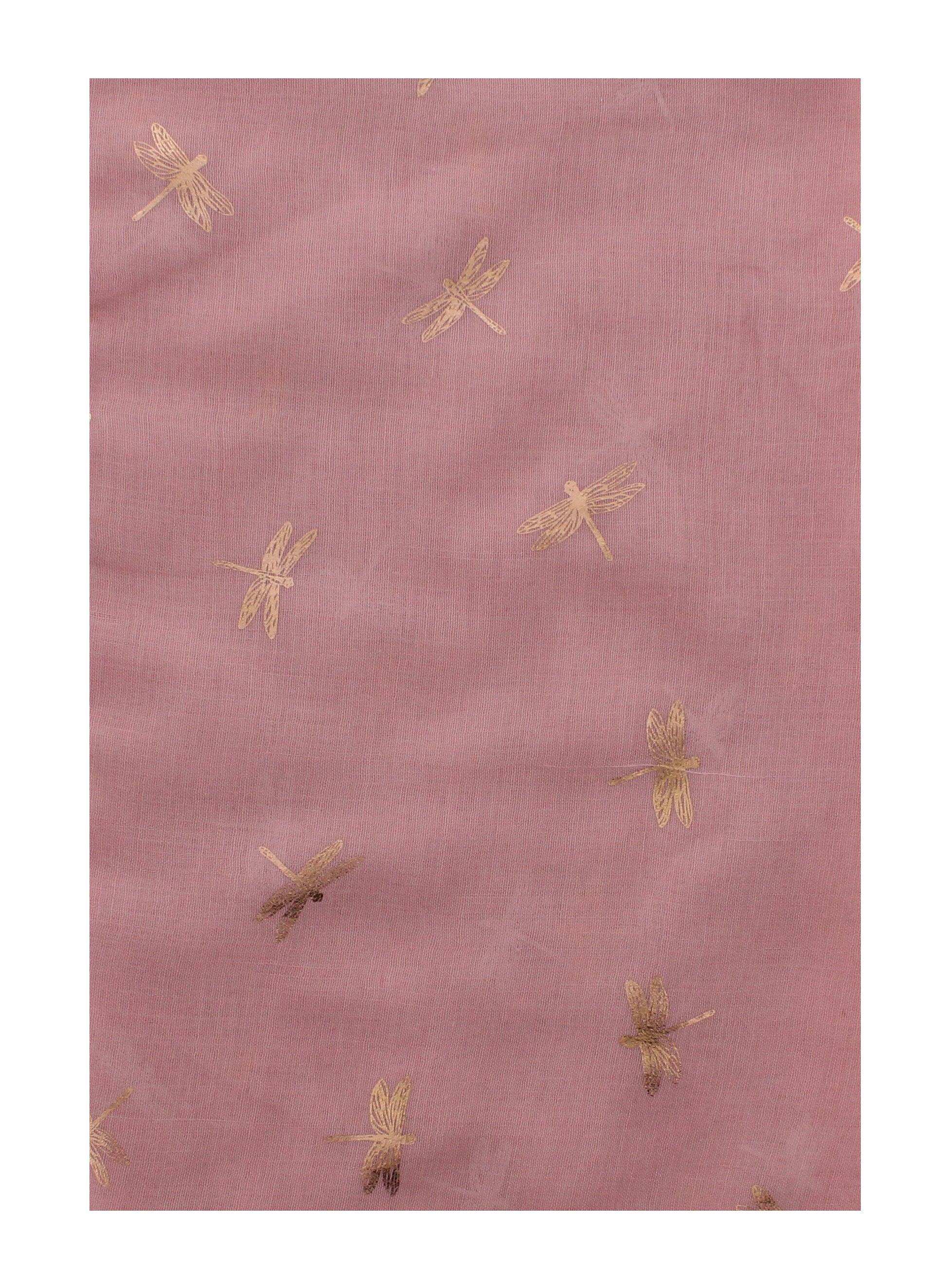 Small Gold Foil Dragonfly Print Scarves