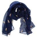 Small Gold Foil Dragonfly Print Scarves