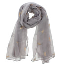 Small Gold Foil Dragonfly Print Scarves