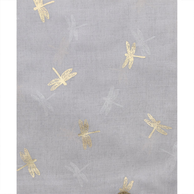 Scarf with Small Gold Foil Dragonfly Print