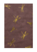 Large Gold Foil Dragonfly Printed Scarves