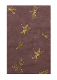 Large Gold Foil Dragonfly Printed Scarves