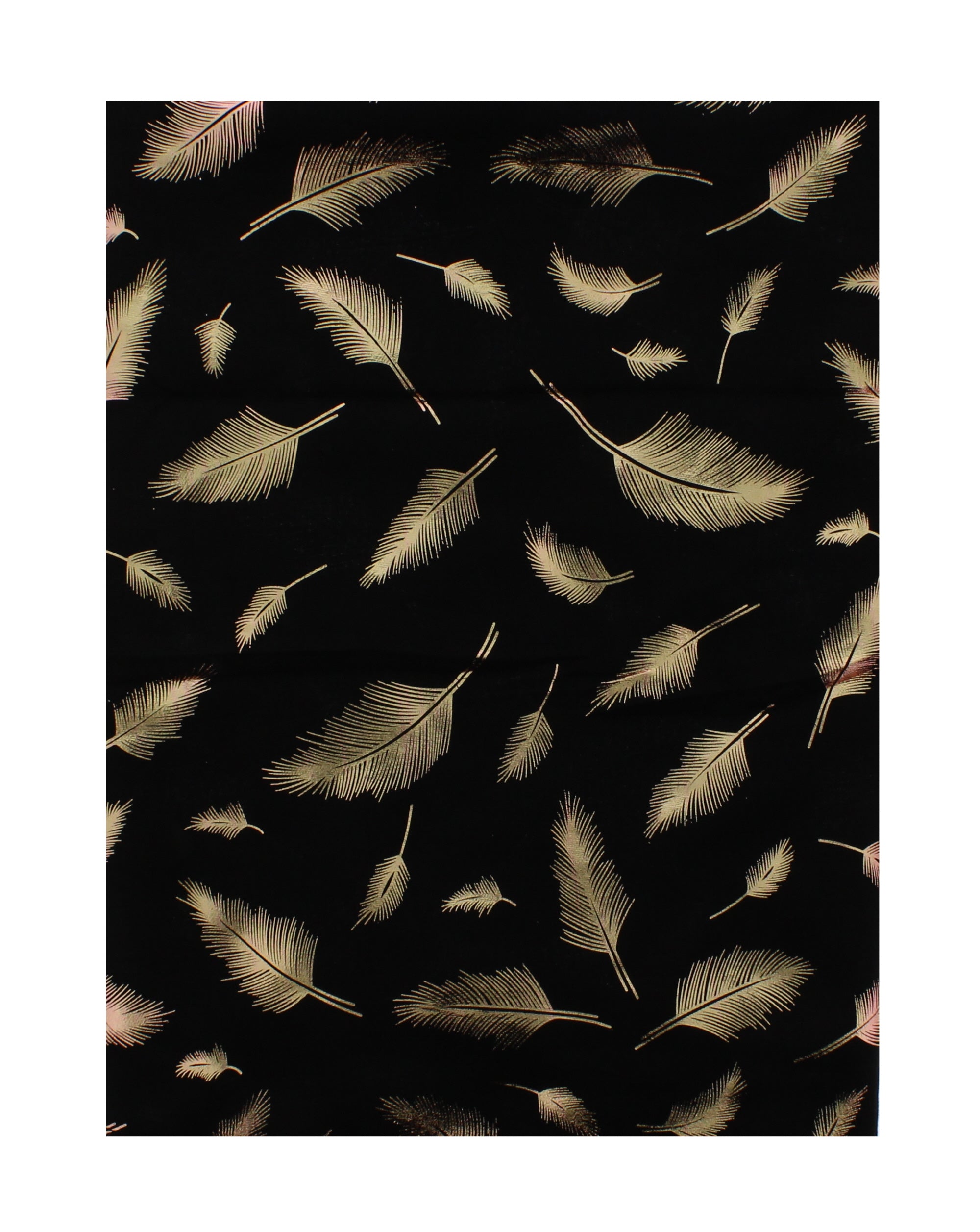 Rose Gold Foil Feather Printed Scarves