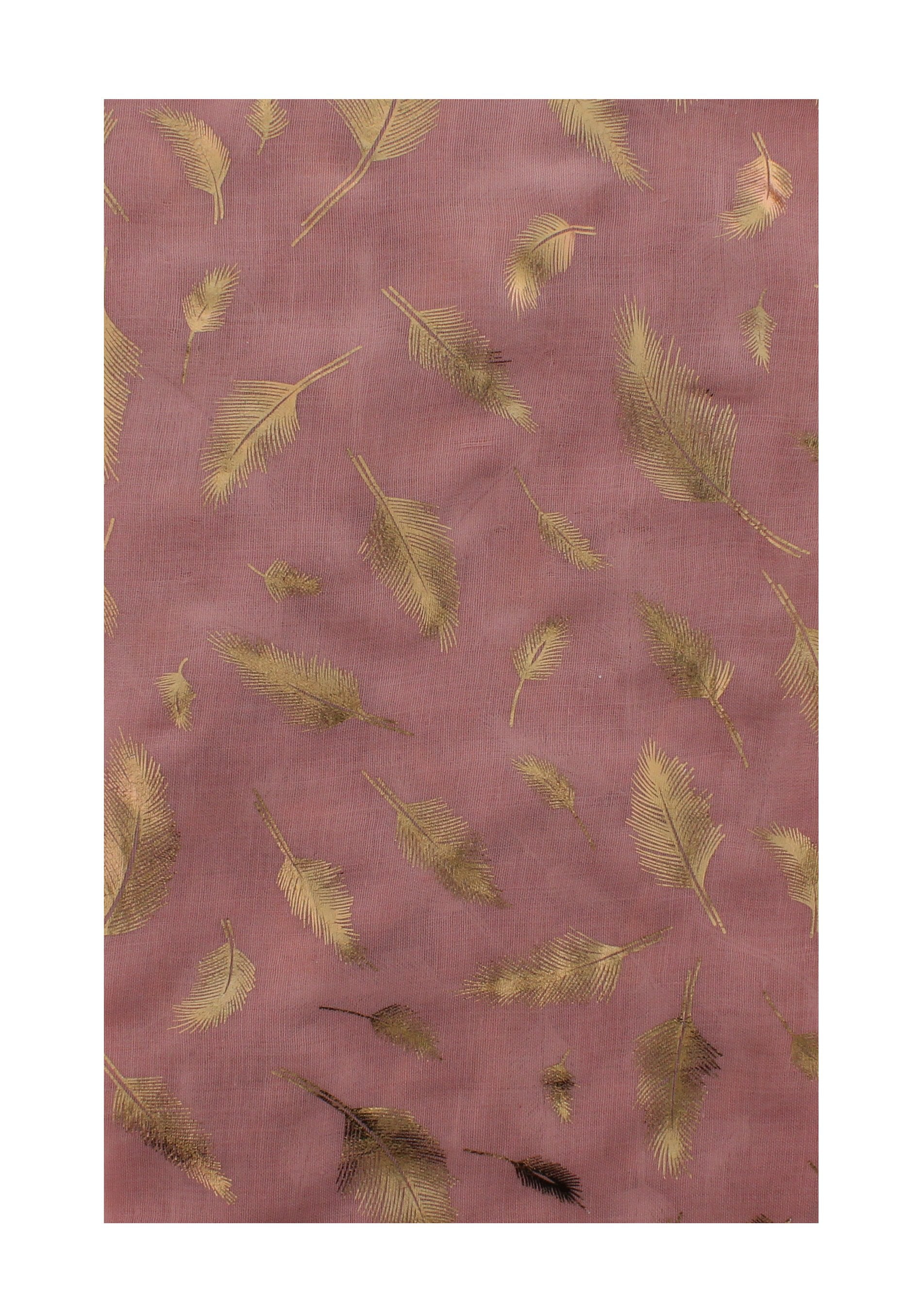 Rose Gold Foil Feather Printed Scarves