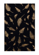 Rose Gold Foil Feather Printed Scarves