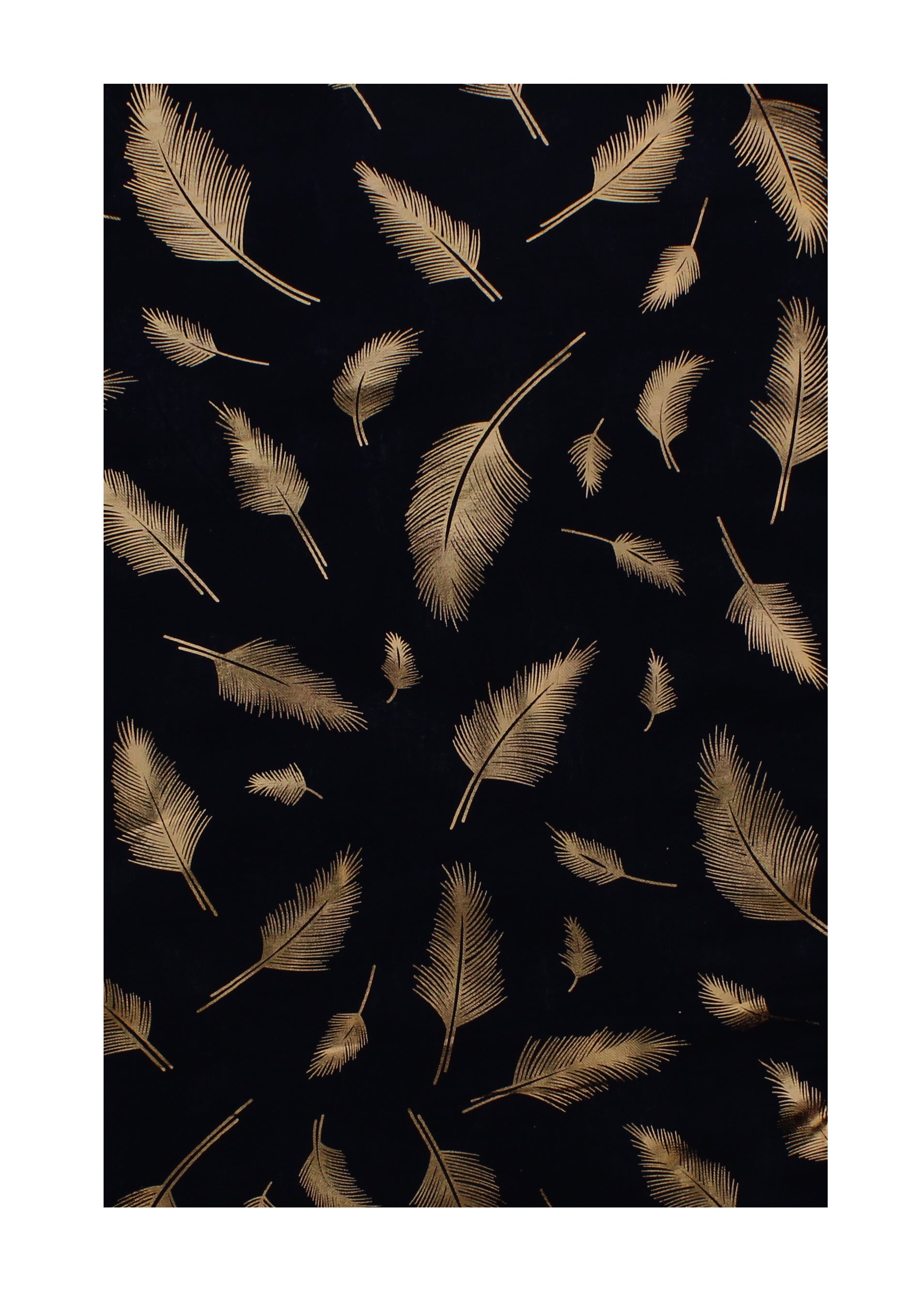 Rose Gold Foil Feather Printed Scarves